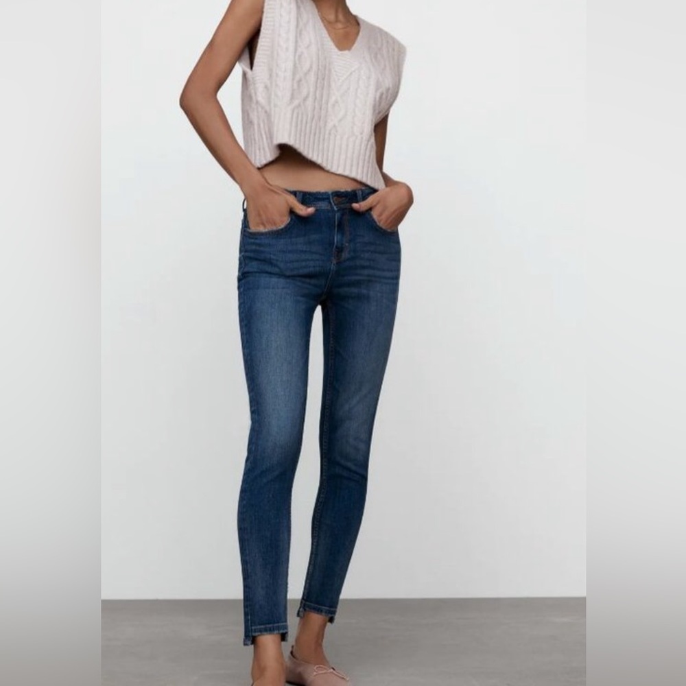 Zara Mid Rise Skinny Jeans 6